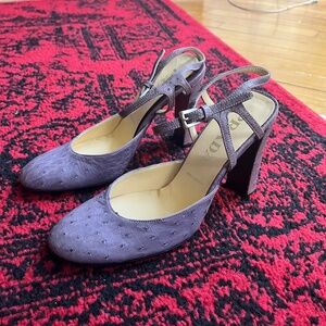Prada purple ostrich leather Maryjane’s